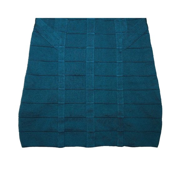 Bebe Dark Teal Mock Neck Cutout Chest Long-Sleeve Stretchy Ribbed Mini Dress - S - Picture 5 of 9